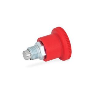 GN-822-Mini-indexing-plungers-covered-indexing-mechanism-with-red-knob-With-rest-position-RT-Red-RAL-3000-Steel