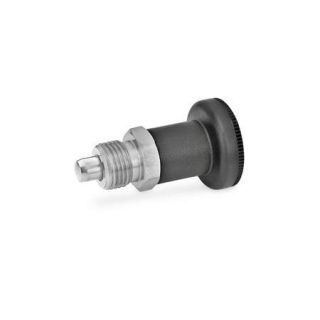 GN-607-Indexing-plungers-Stainless-Steel-Plastic-knob-Stainless-steel-Without-lock-nut