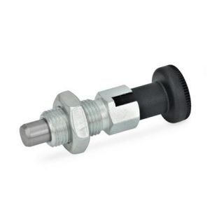 GN-717-Indexing-plungers-Steel-with-knob-with-and-without-rest-position-With-rest-position-with-lock-nut