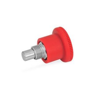 GN-822-Mini-indexing-plungers-covered-indexing-mechanism-with-red-knob-RT-Red-RAL-3000-Stainless-steel-Without-rest-position