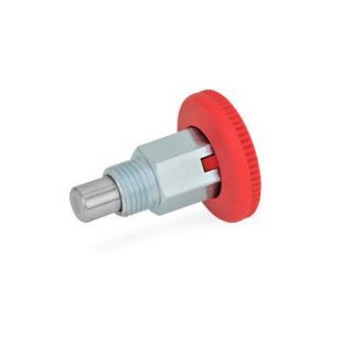 GN-822.1-Mini-indexing-plungers-open-indexing-mechanism-with-red-knob-With-rest-position-Steel-RT-Red-RAL-3000